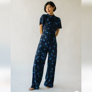 SUGARLIPS black floral jumpsuit M